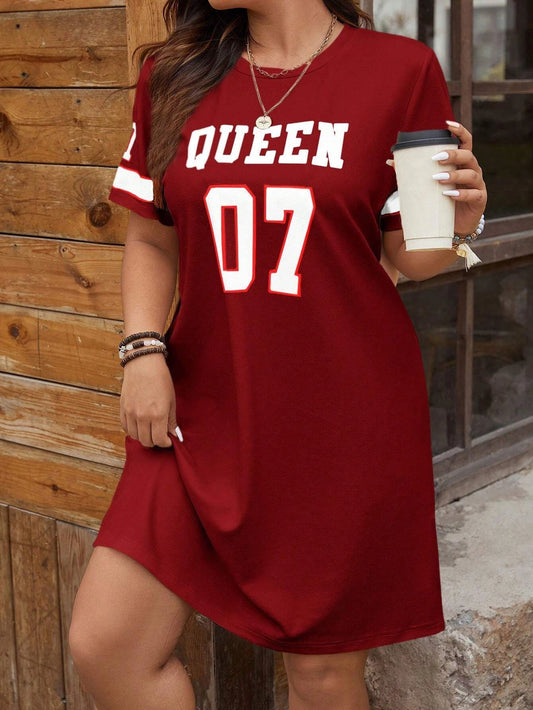 Plus Size Women's Sporty Casual Dress