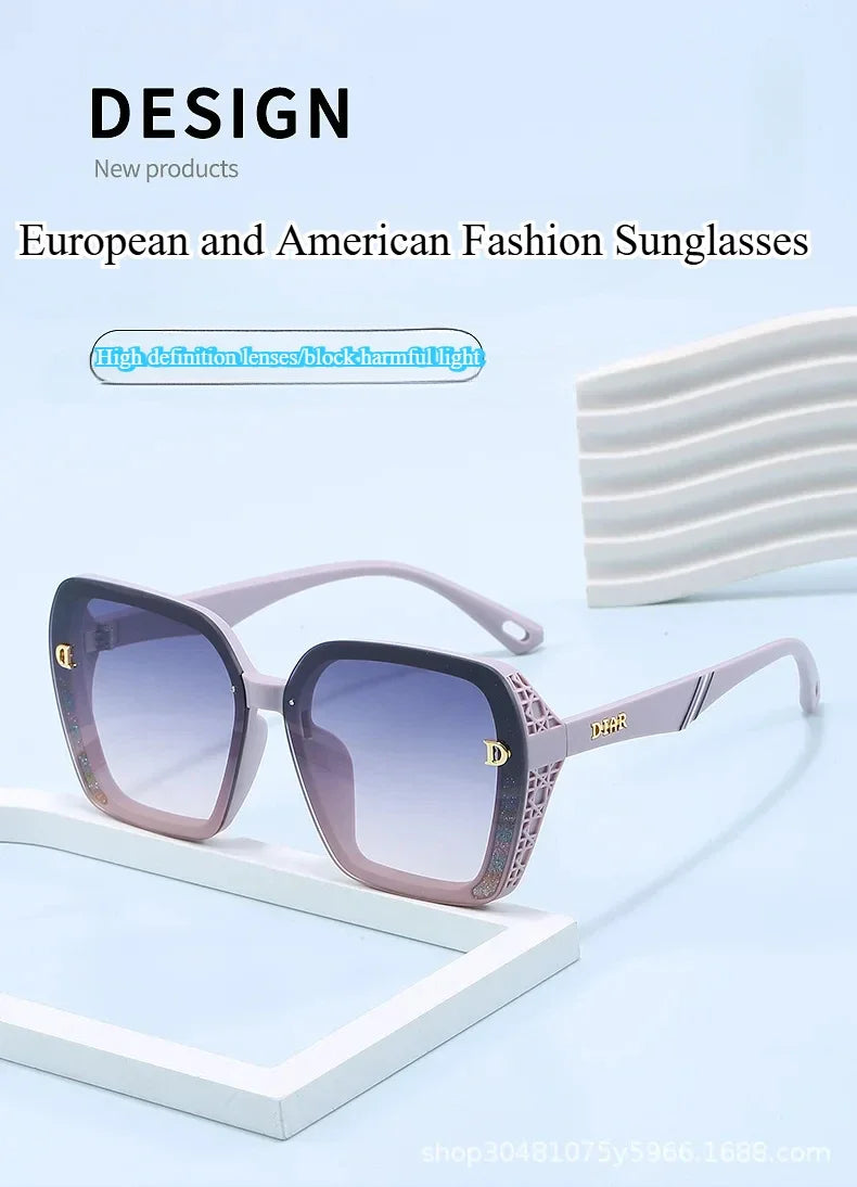 ‌‌2025 New Fashion D-Logo Square Sunglasses for Women Trendy Street Style Sun Glasses Unisex Outdoor UV400 Protection Goggles
