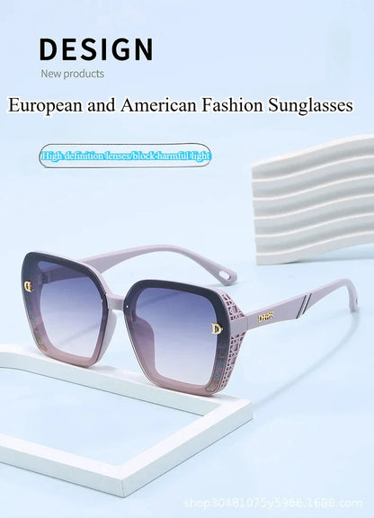 ‌‌2025 New Fashion D-Logo Square Sunglasses for Women Trendy Street Style Sun Glasses Unisex Outdoor UV400 Protection Goggles