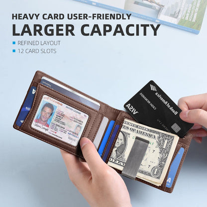 Rfid Microfier Leather Luxury Men Wallets Money Bag Slim Thin Man Card Holder Wallet for Men Short Purse Male Vallet Billfold