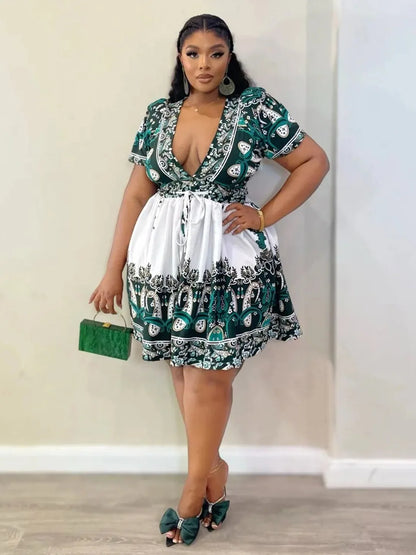 2 Piece Tops And Skirt Sets Plus Size Clothes Dresses For Women's Clothing 2025 Summer Autumn Big Size 3XL 4XL 5XL Oversize