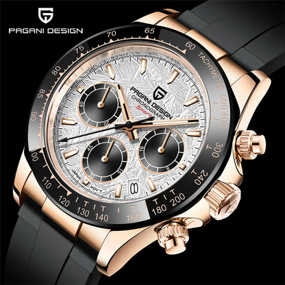 PAGANI DESIGN 40MM V2 Men Quartz Watches Sapphire Retro Chronograph Stainless Steel Waterproof Watch Men Relogio Masculino