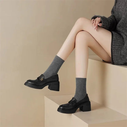 Women High Heel Causal Loafers