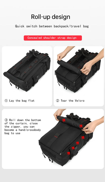 XOKY 80L Travel Backpack Large Capacity Multiple Storage Spaces Anti Theft Backpack with Dry Wet Separation 8106
